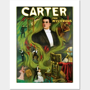 Vintage Magic Poster Art, Carter the Mysterious Posters and Art